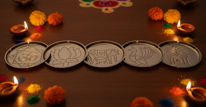 Steel Rangoli Stencil Plate - Puja Celebrations