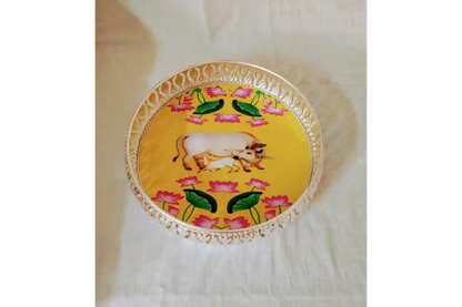 German Silver Pichwai Tray