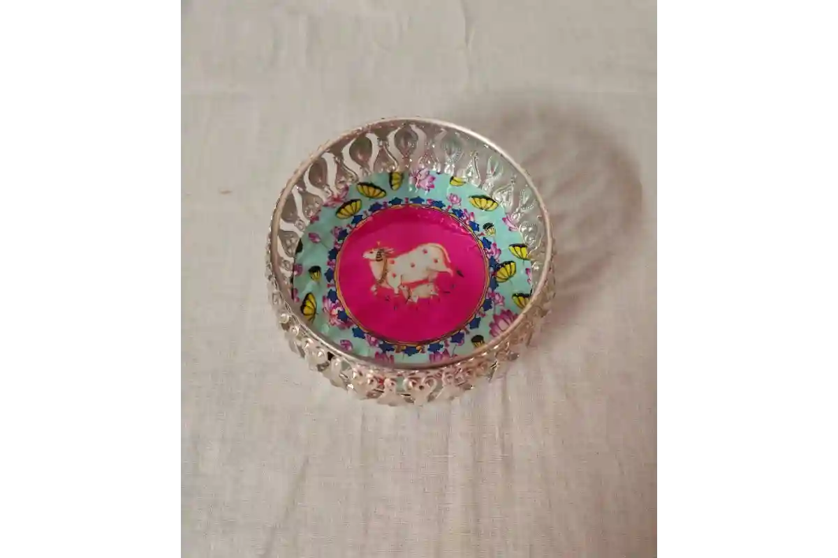 German Silver Pichwai Tray