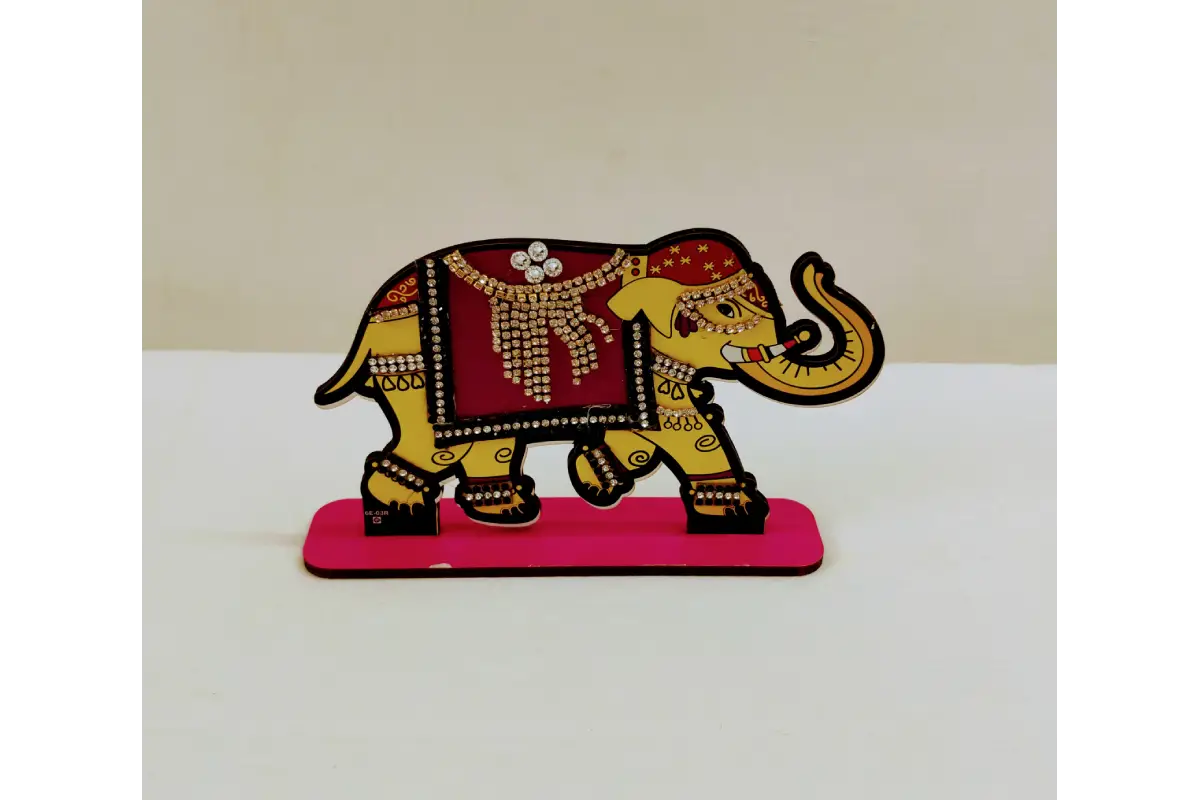 MDF Elephant Stand - Plate Decor & Golu Stand Decor