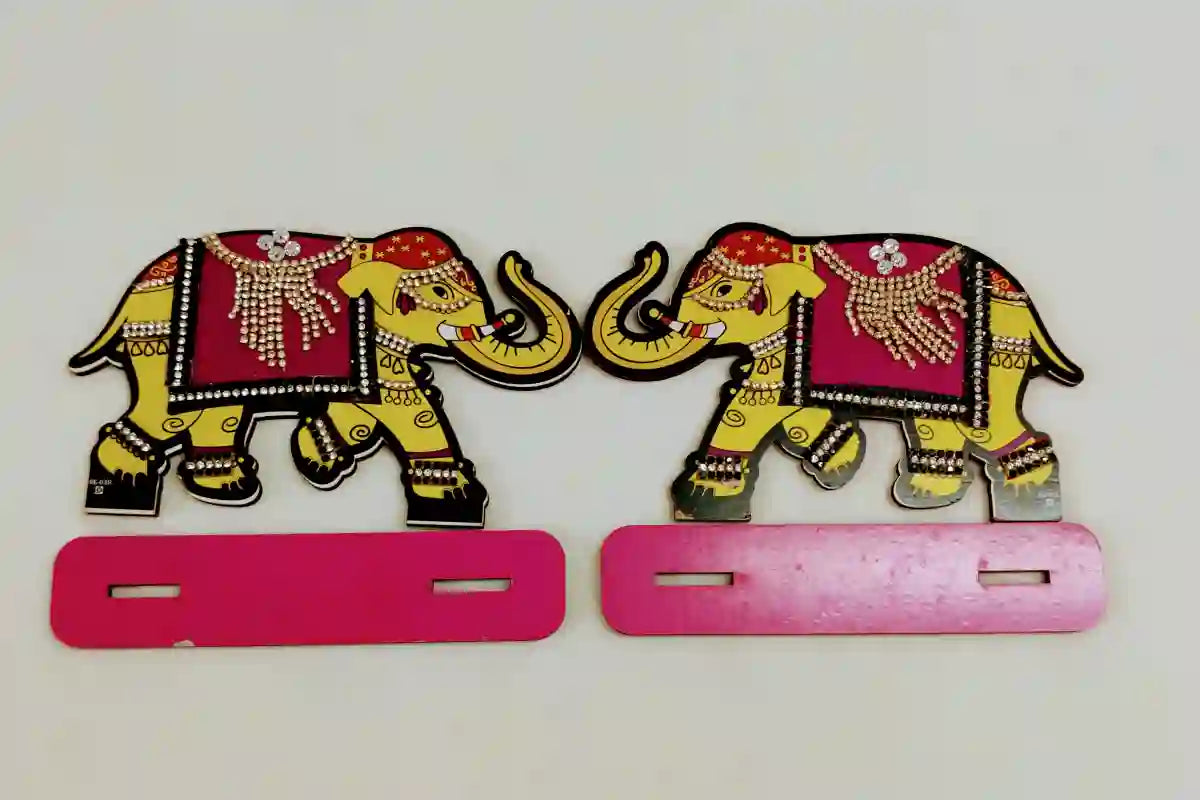 MDF Elephant Stand - Plate Decor & Golu Stand Decor