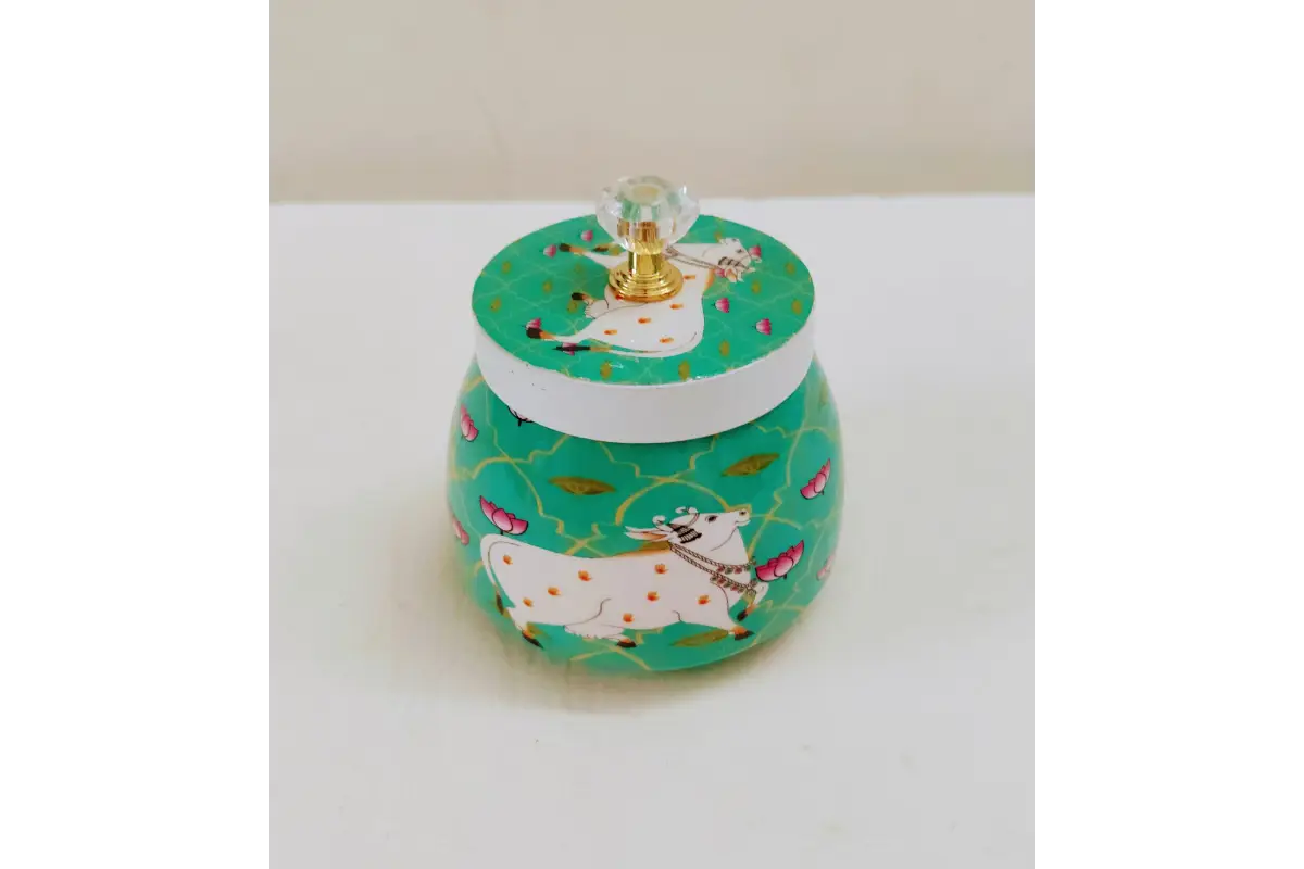 Pichwai Print Gift Jar