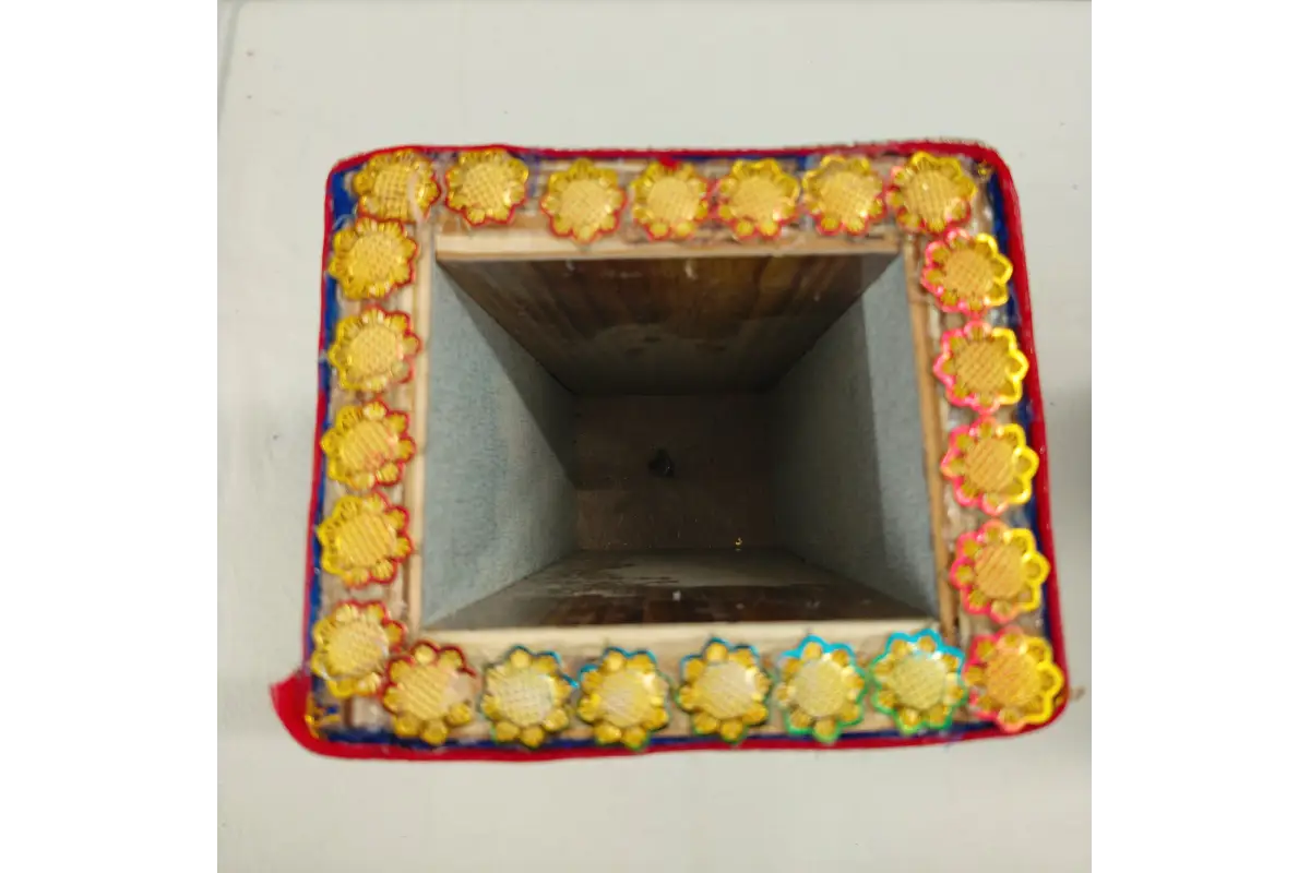 Handmade Wooden Decorated Banana Tree Stands for Pooja