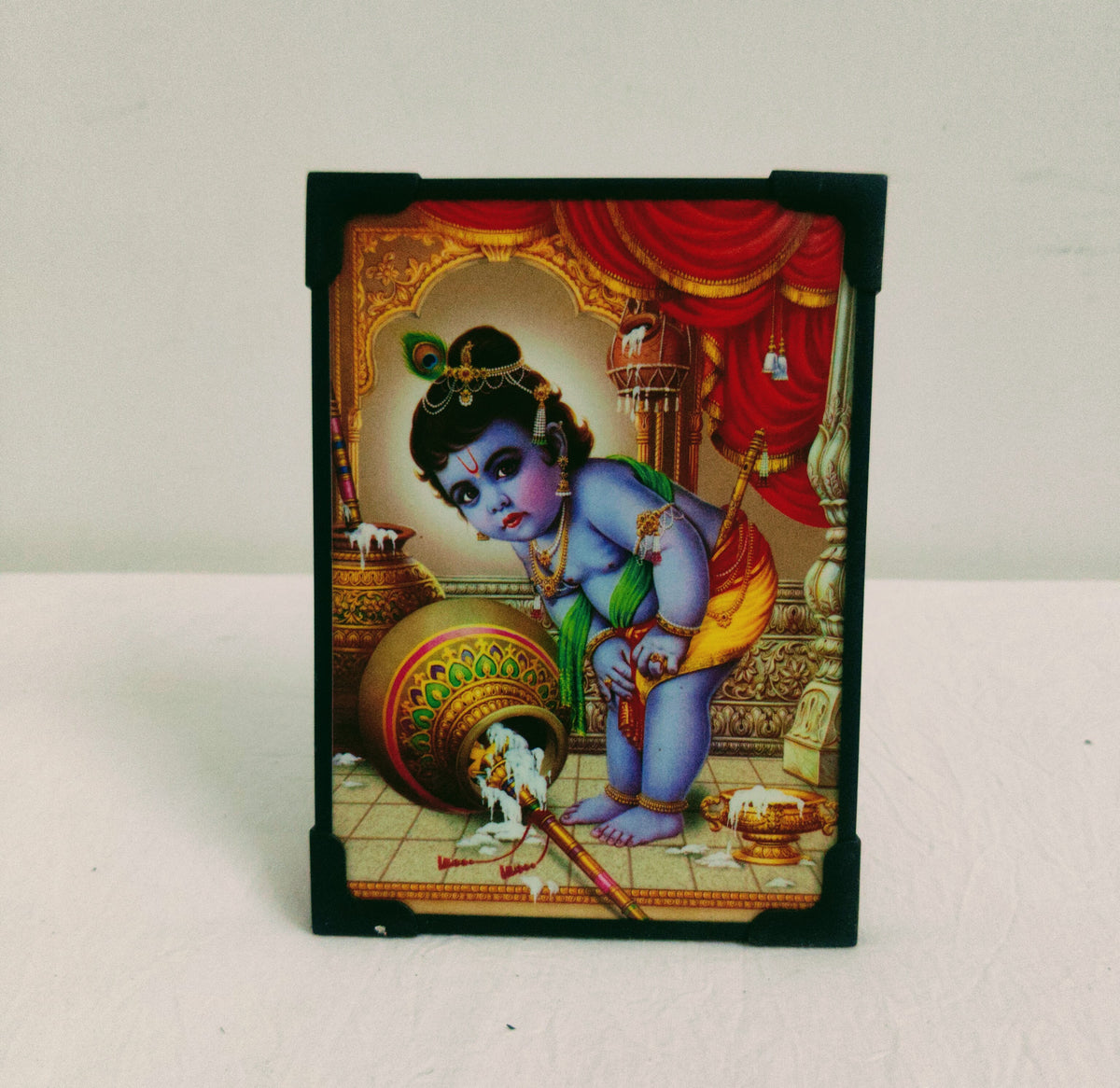 Baby Krishna Stealing Butter Photo Frame