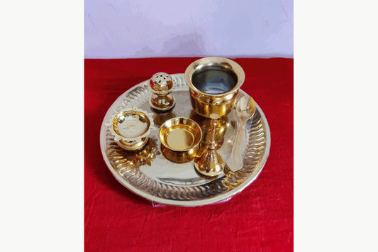 Gold Plated Pooja Set