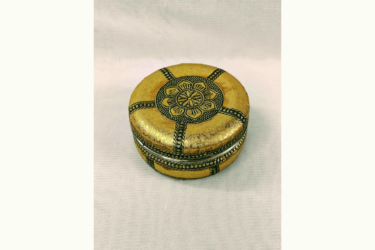 Steel Box Gold Oxidised