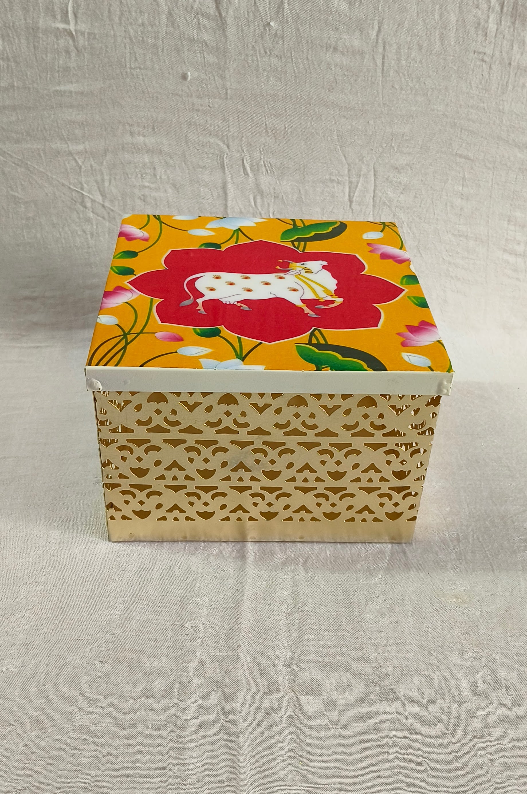 Pichwai Metal Gift Box