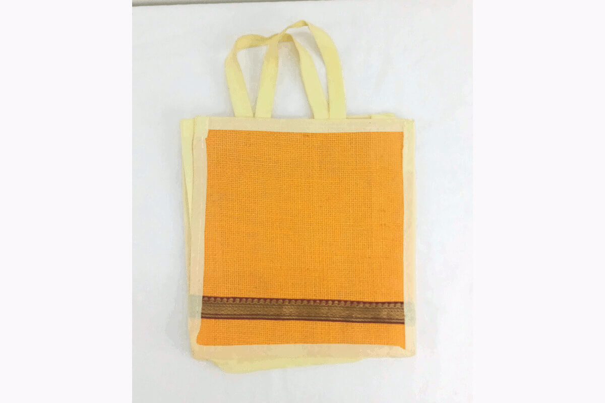 Jute Non-Woven Brocade Line Bag