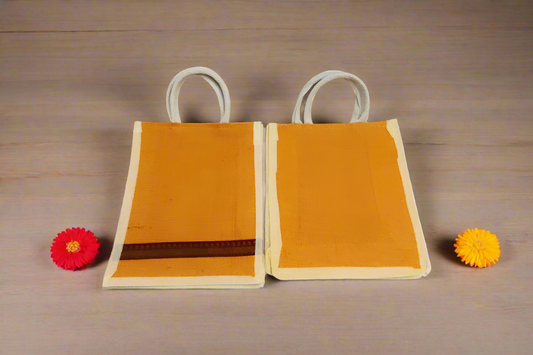 Jute Non-Woven Brocade Line Bag