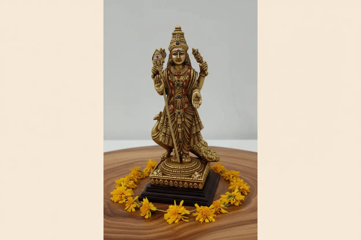 Skanda Swami idol for temple decor