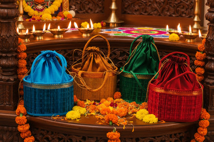korai mat hamper potli for traditional function and best for return gift