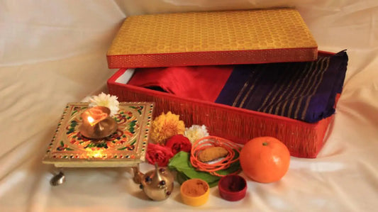  Korai Mat Saree Gift Boxes /Puja Celebrations