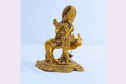 Krishna with Cow - Puja Celebrations