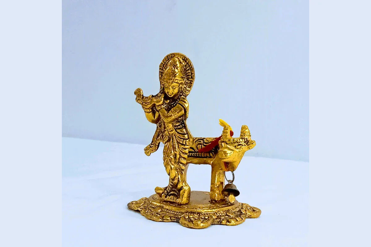 Krishna with Cow - Puja Celebrations