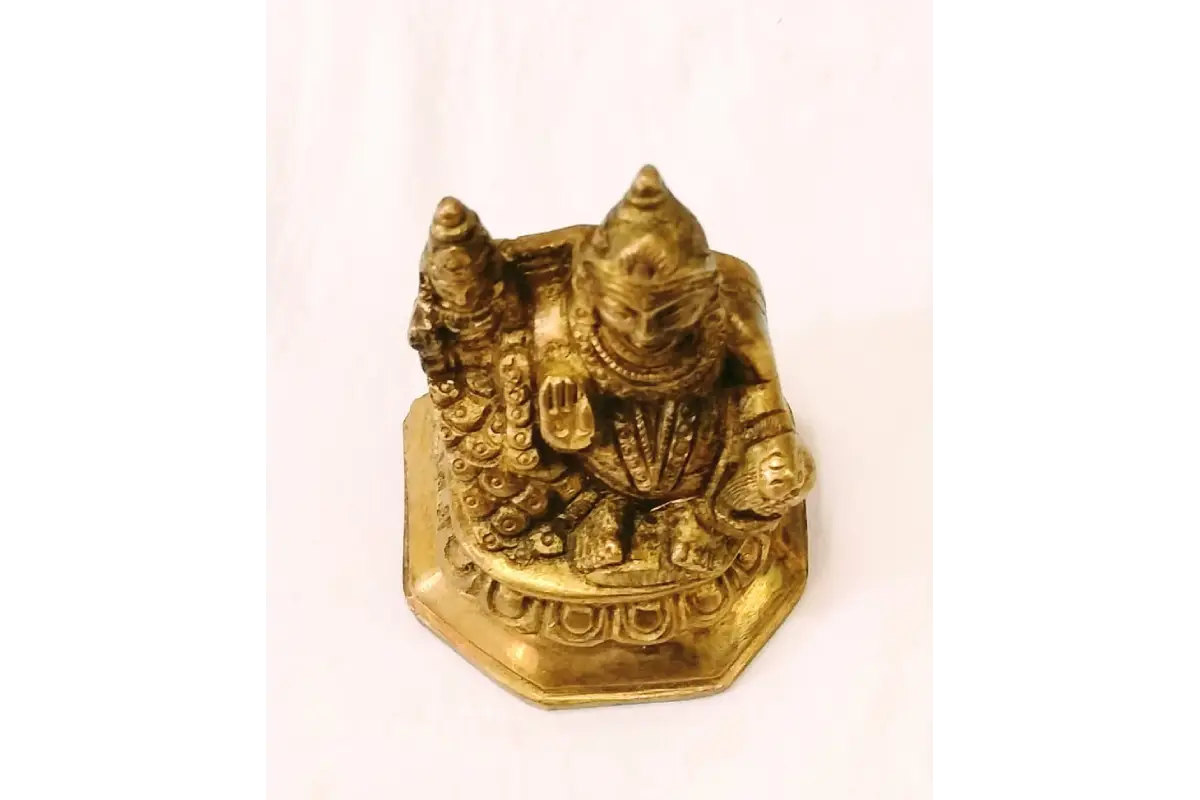 Small Brass Lakshmi Kubera Idol for Home Office and Business Decor