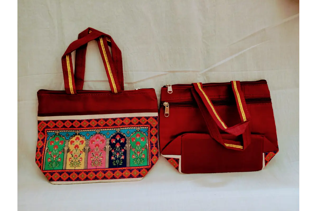 Ladies Embroidered Fabric Handbag - Return gift for marrage