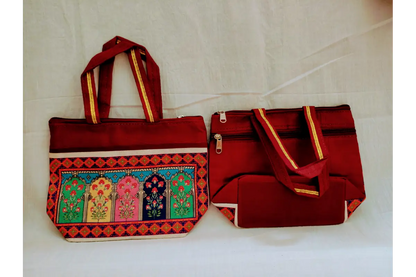 Ladies Embroidered Fabric Handbag - Return gift for marrage