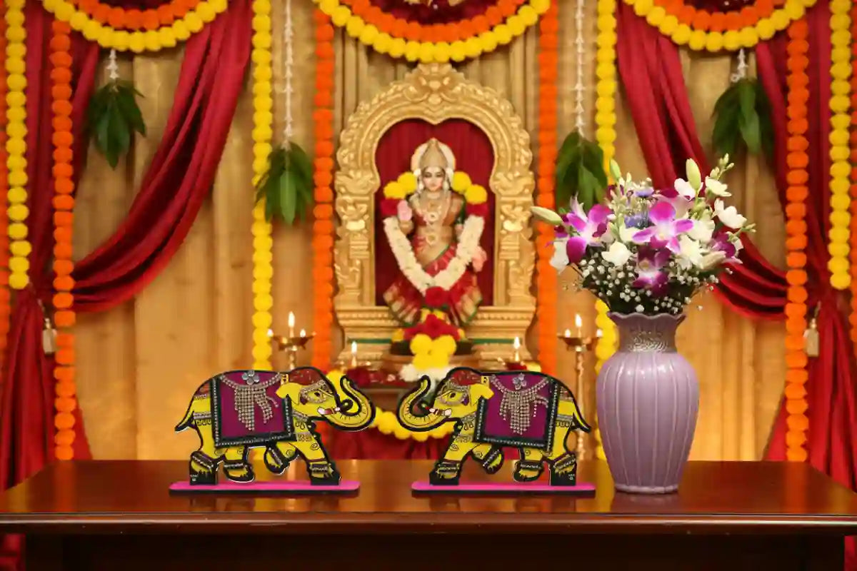 MDF Standing Elephant Décor