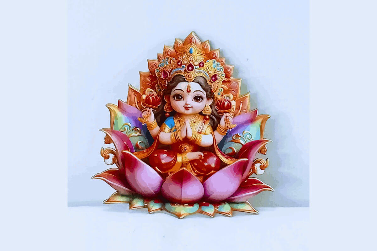 Goddess Lakshmi Printed Fridge 