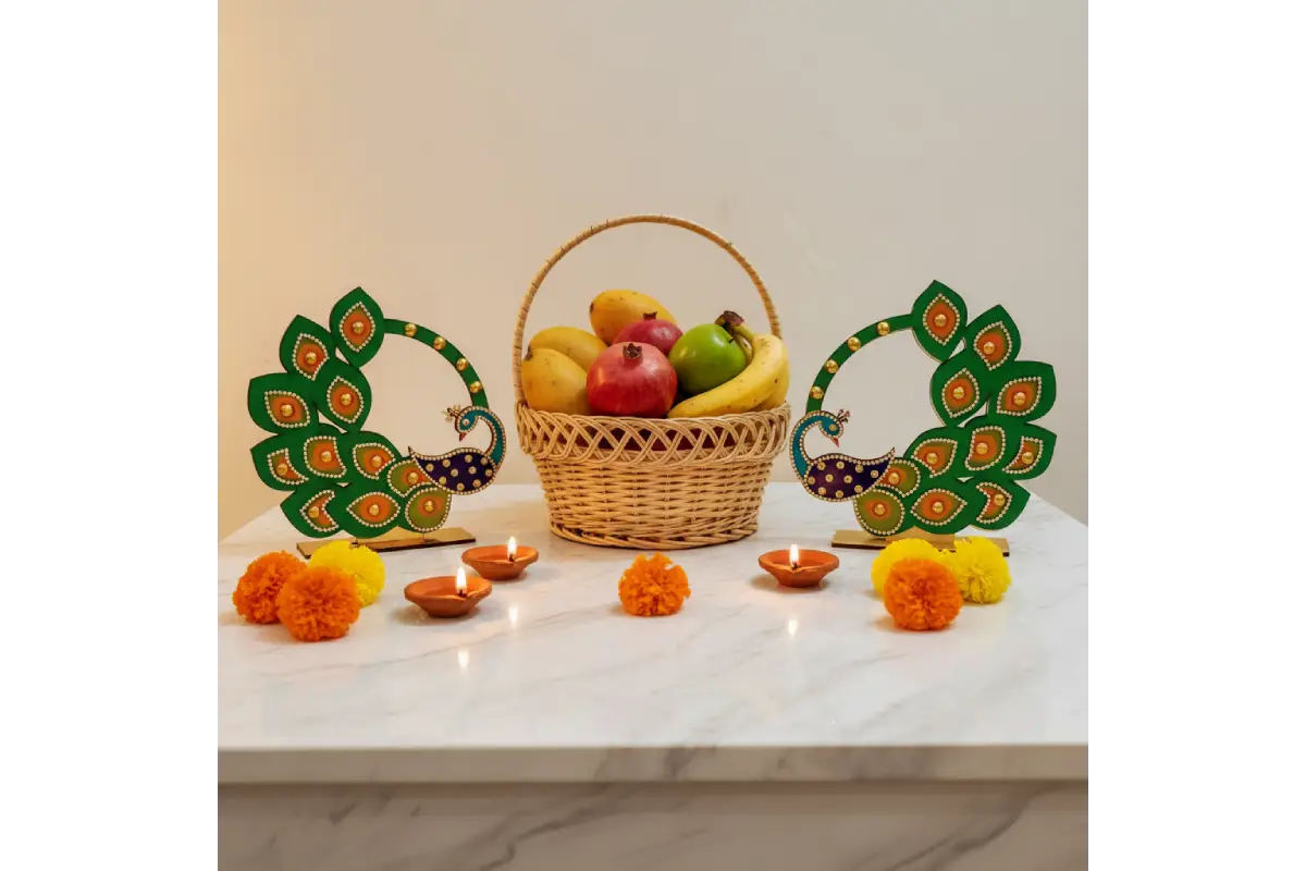 Traditional MDF Peacock Stand – Wedding & Baby Shower Return Gift