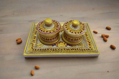 Marble Double Dry Fruit Box