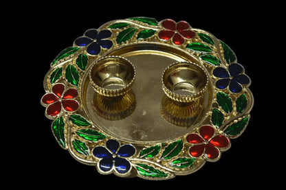 Varalakshmi Puja meenakari plate
