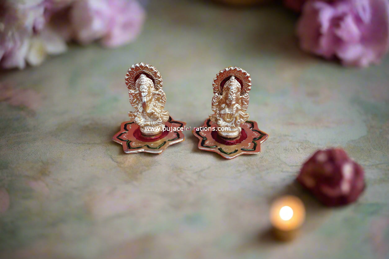 Meenakari Ganesha Lakshmi Set