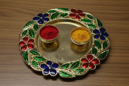 Wedding return gift meenakari plate