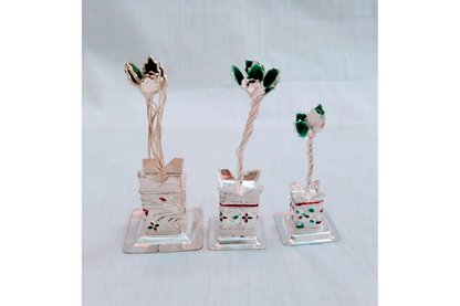 Meenakari Silver Tulsi Plant - Tambulam Gifts Online