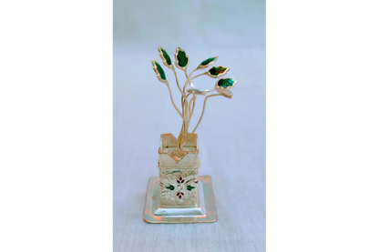 Meenakari Silver Tulsi Plant -Anniversariesh return gift