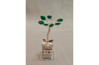 Meenakari Silver Tulsi Plant - Baby shower return gift