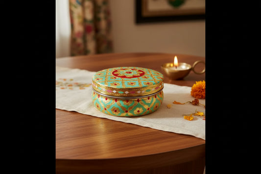 Meenakari Steel Box - Marriage return Gift 