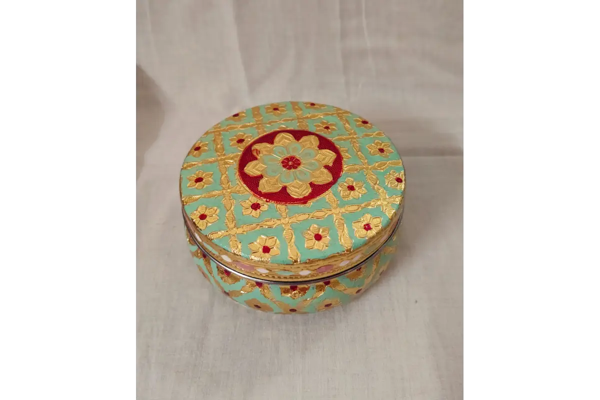 Meenakari Steel Box - Seemantham Return Gifts