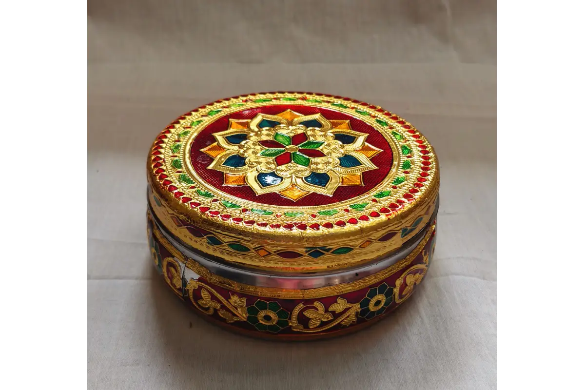 Meenakari_Steel_Box - Return Gift For 60th Marriage