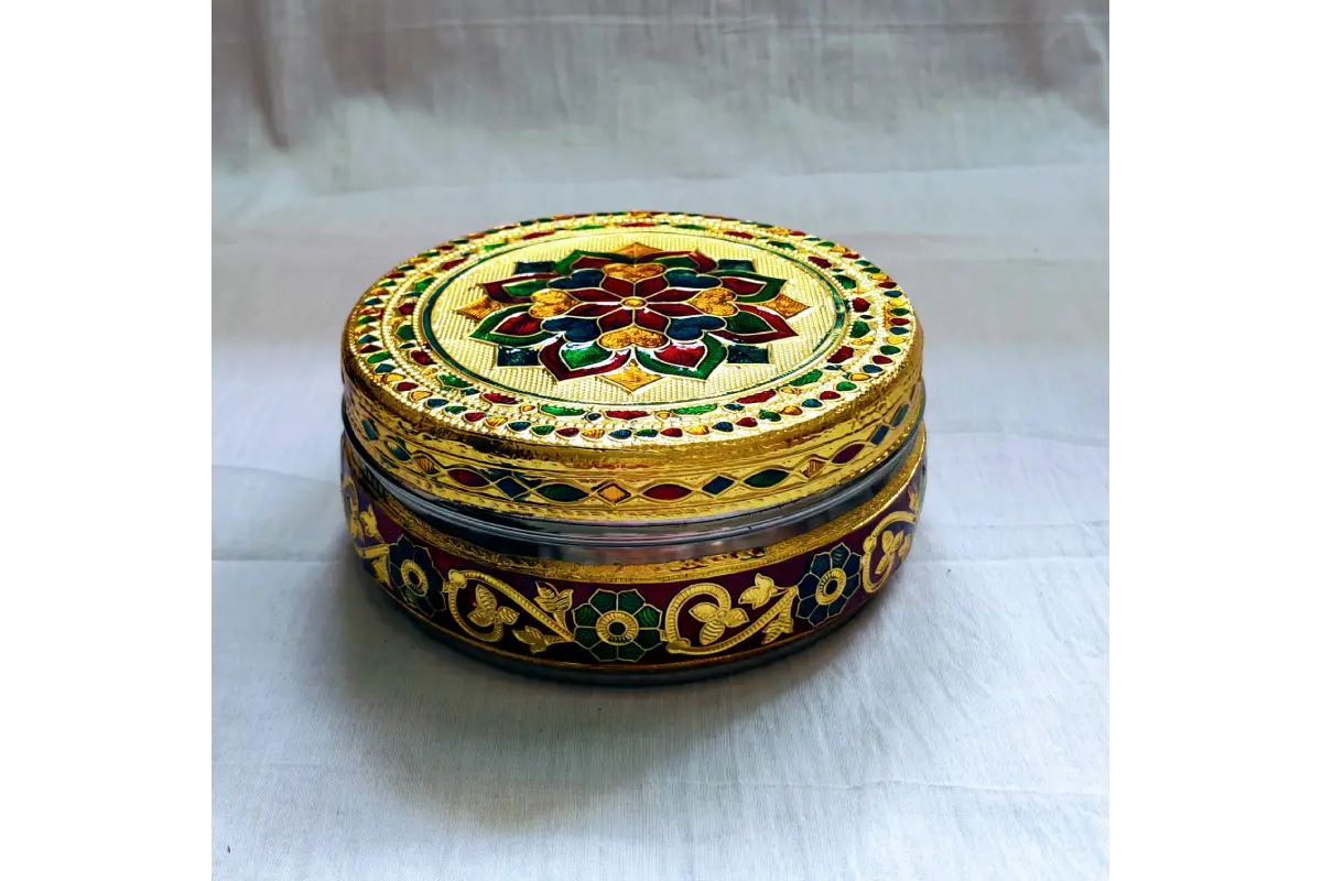 Meenakari_Steel_Box - Return Gifts For Pooja