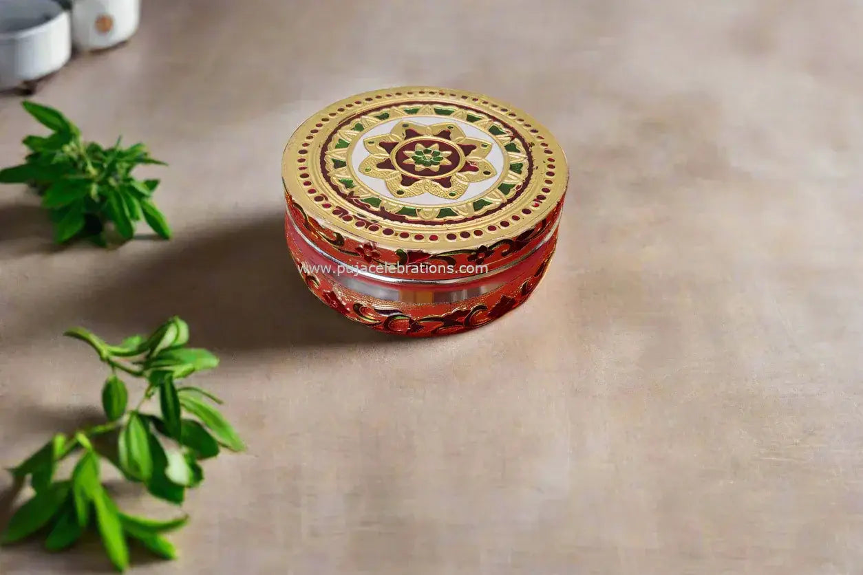 Meenakari Steel Box Dry Fruit Gift Box