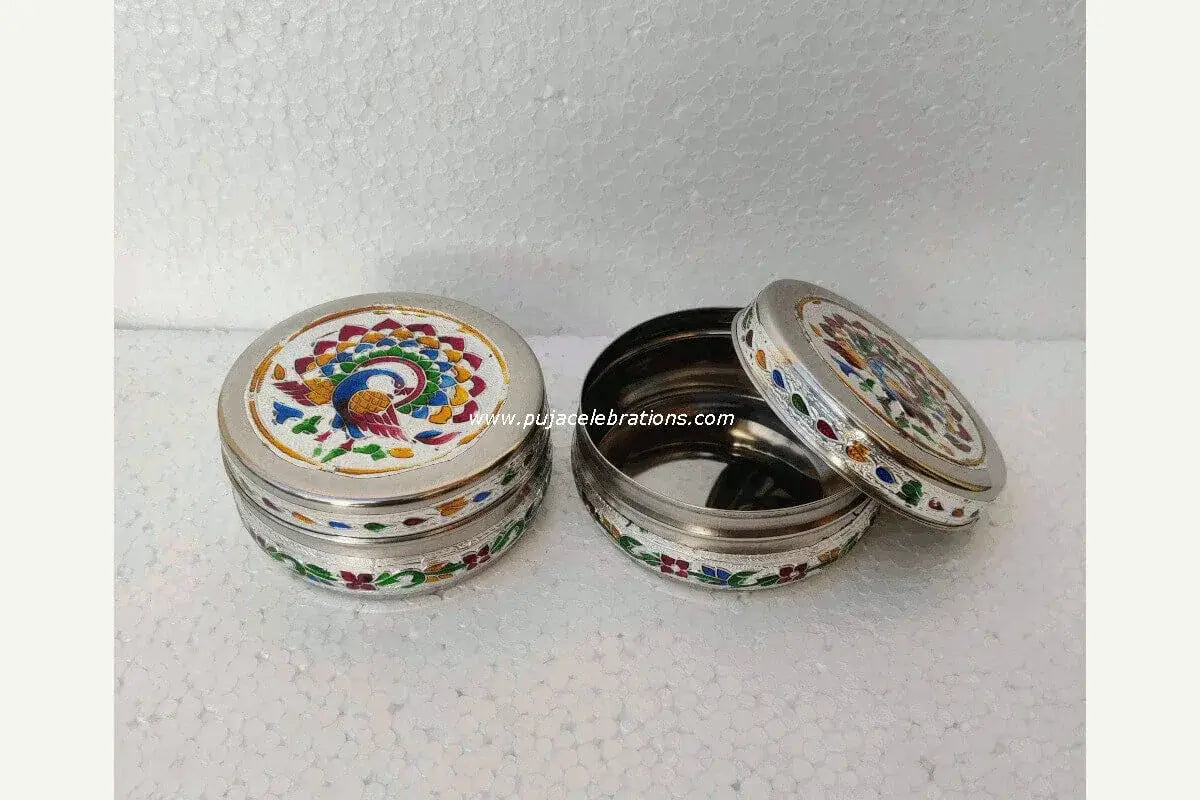Meenakari Steel Box Container”, “Dry Fruit Gift Box