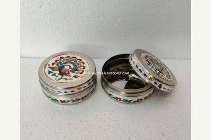 Meenakari Steel Box Container”, “Dry Fruit Gift Box