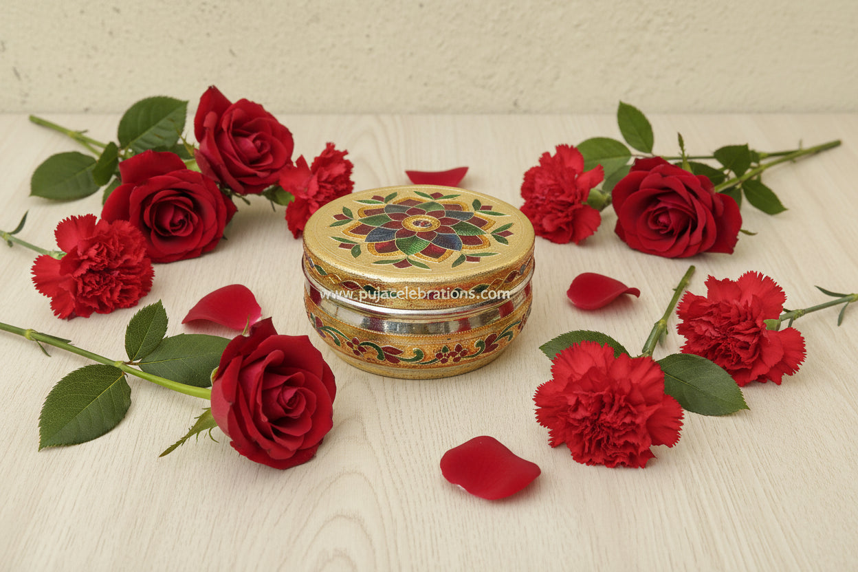Meenakari Steel Boxes - Engagement Return Gift