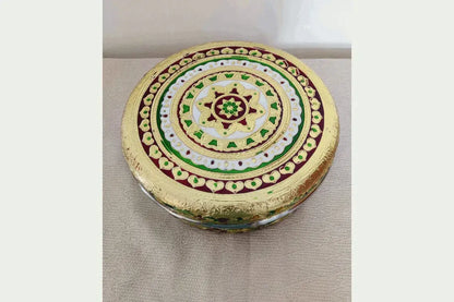 Festival Meenakari Steel Box for gowri pooja