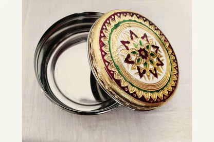 Meenakari Steel Box Container”, “Dry Fruit Gift Box