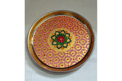 Meenakari_Steel_Plate - Return Gift For Family Functions