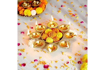 Varalakshmi Puja Metal Diya Uruli Decoration