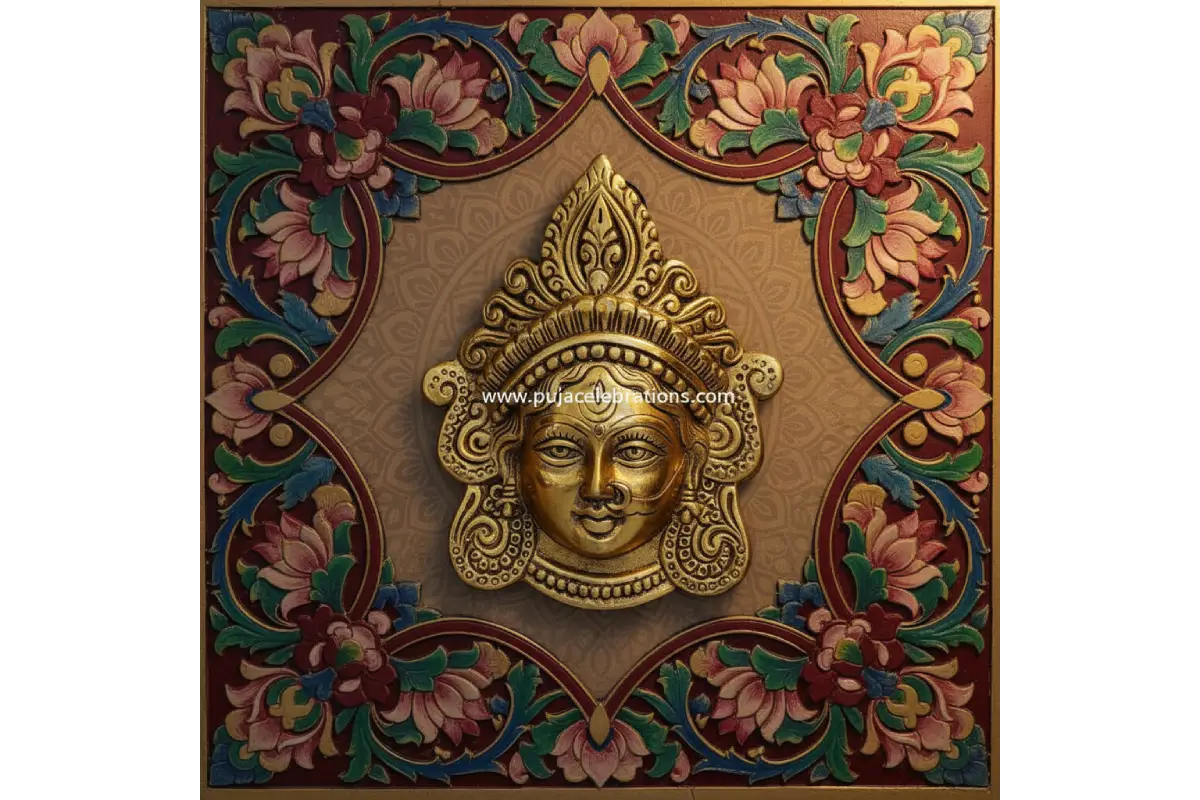 Metal Durga Face Hanging