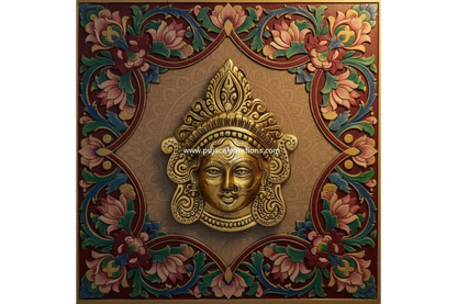 Metal Durga Face Hanging