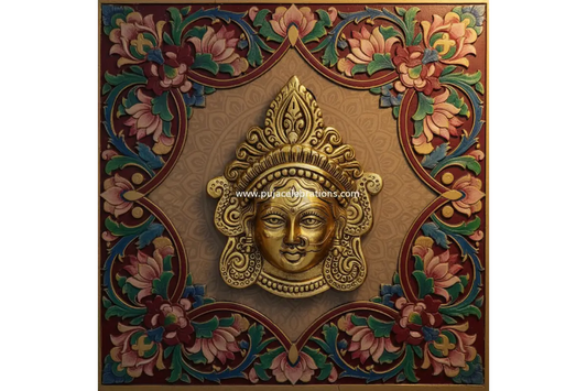 Metal Durga Face Hanging