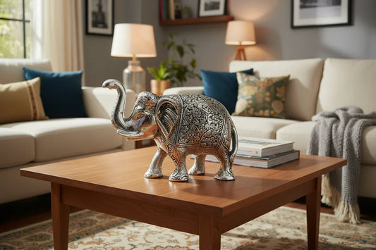 Metal Elephant Statue - Puja Celebrations