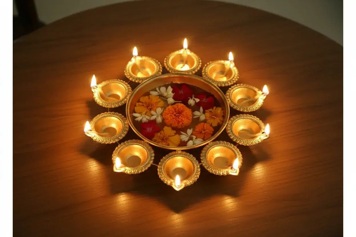 Decorative Brass Uruli Bowl for Baby Shower