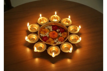 Decorative Brass Uruli Bowl for Baby Shower