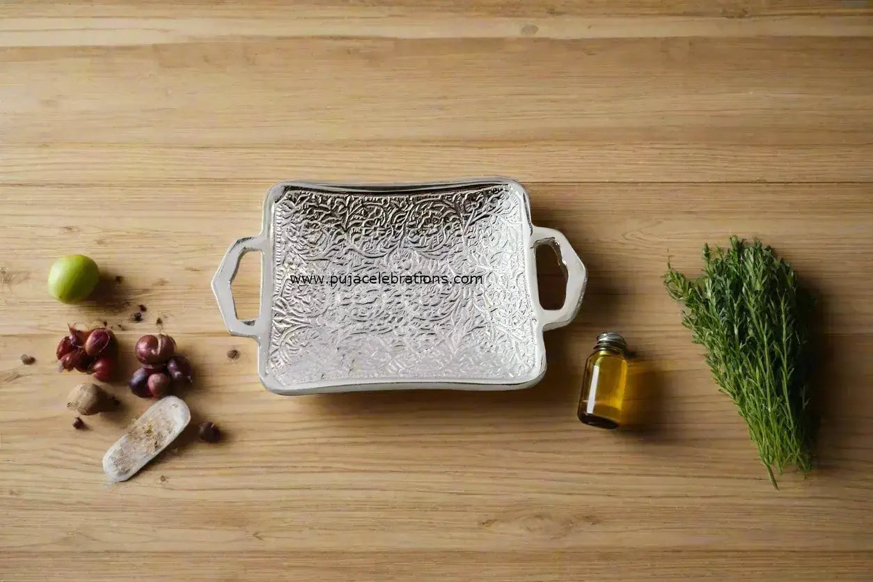 Decorative Mini Tray with Haldi Kumkum for Puja